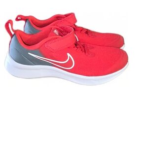 Nike Kids Red and Gray Sneakers